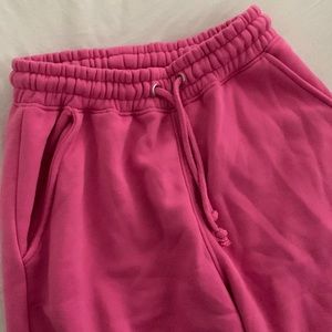 Fun Pink Elastic-Ankle Sweatpants
